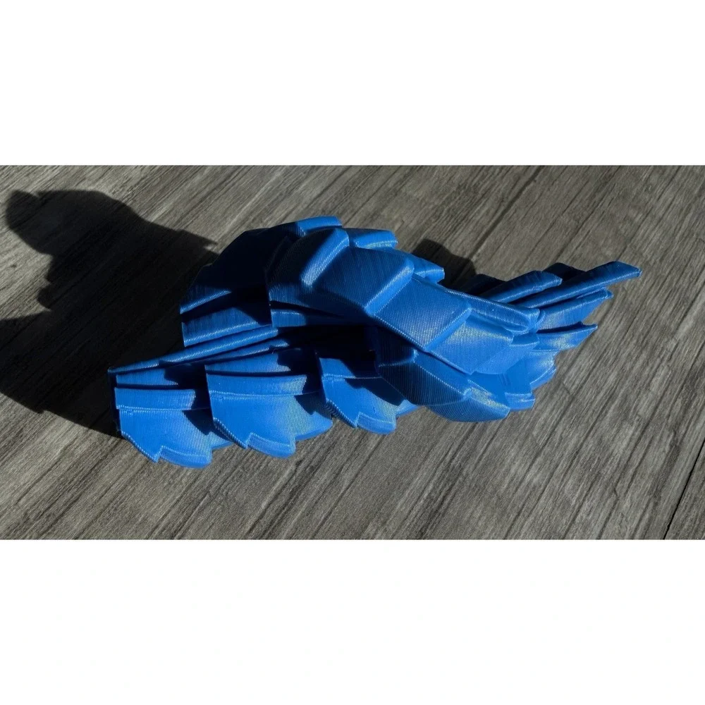 3D Printed Twisty Fidget Dragon Egg Mini -‎ Blue Sensory Toy